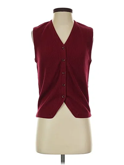 Pre-owned Pendleton Sweater Vest In Burgundy