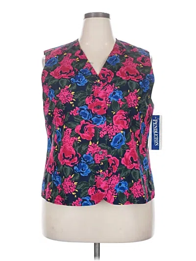 Pre-owned Pendleton Sweater Vest In Pink