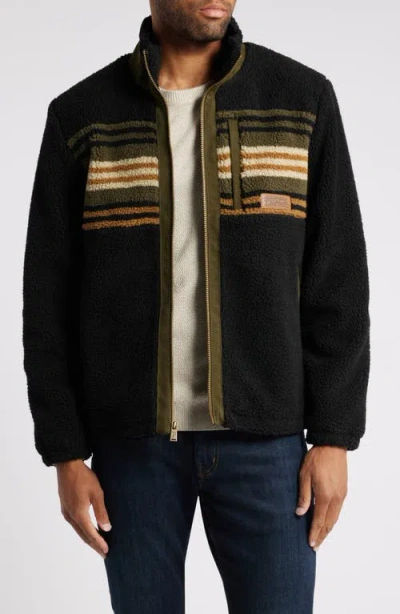 Pendleton Tahuya Berber Fleece Jacket In Olive Bron