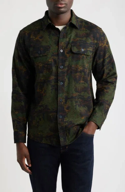 Pendleton Tanner Twill Long Sleeve Button Up Shirt In Green