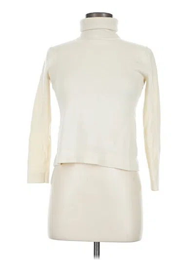 Pre-owned Pendleton Turtleneck Sweater In White