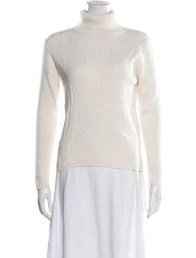 Pre-owned Pendleton Turtleneck Sweater In White
