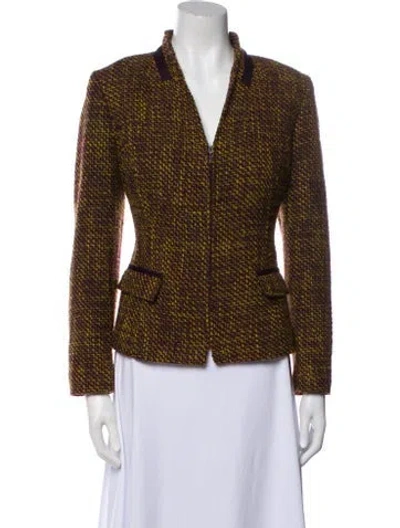 Pre-owned Pendleton Tweed Pattern Blazer In Purple