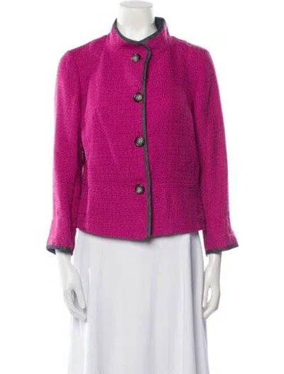 Pre-owned Pendleton Tweed Pattern Evening Jacket In Pink