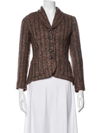 Pre-owned Pendleton Tweed Pattern Jacket In Brown