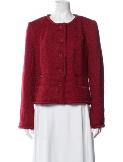 Pre-owned Pendleton Tweed Pattern Jacket In Red