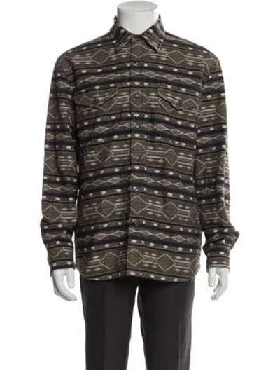 Pre-owned Pendleton Tweed Pattern Puffer Coat In Multi