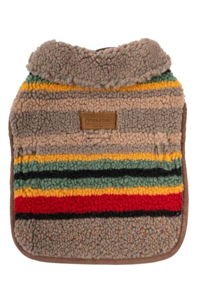 Pendleton Vintage Camp Fleece Dog Coat In Multi