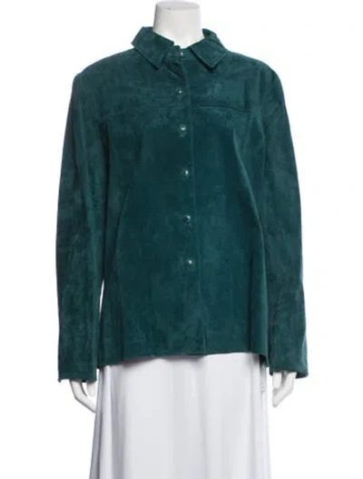 Pre-owned Pendleton Vintage Leather Jacket In Green