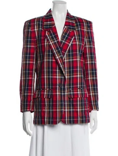 Pre-owned Pendleton Vintage Plaid Print Blazer In Multi