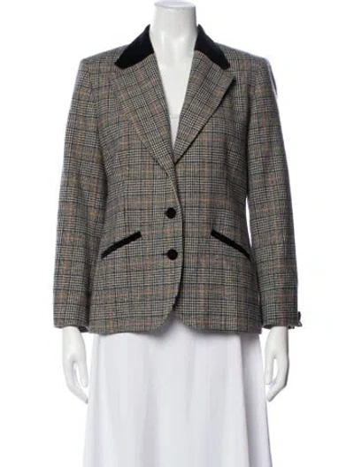 Pre-owned Pendleton Vintage Virgin Wool Blazer In Black/white