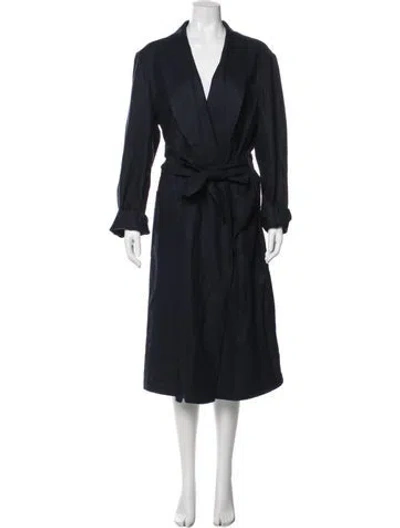 Pre-owned Pendleton Vintage Virgin Wool Coat In Blue