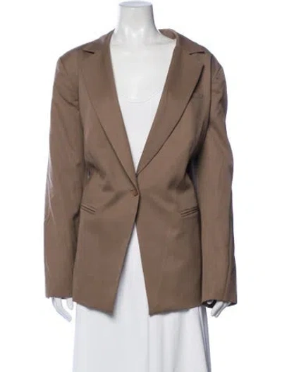 Pre-owned Pendleton Virgin Wool Blazer In Brown