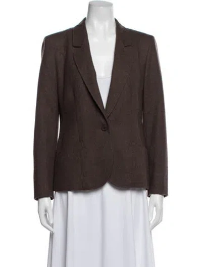 Pre-owned Pendleton Virgin Wool Blazer In Brown