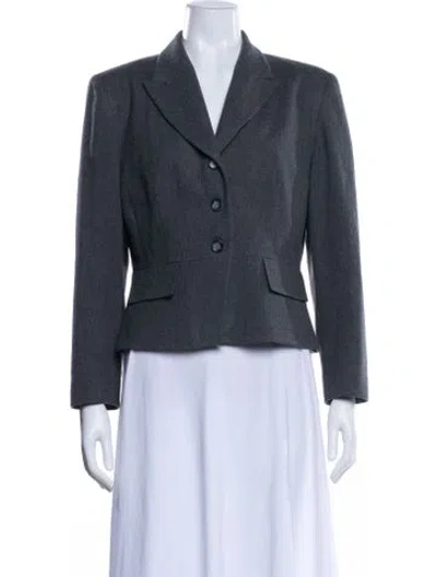 Pre-owned Pendleton Virgin Wool Blazer In Gray