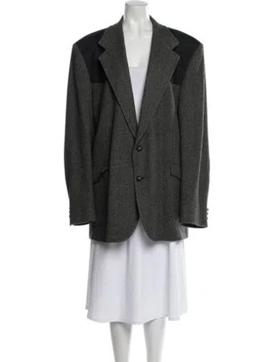 Pre-owned Pendleton Virgin Wool Blazer In Gray