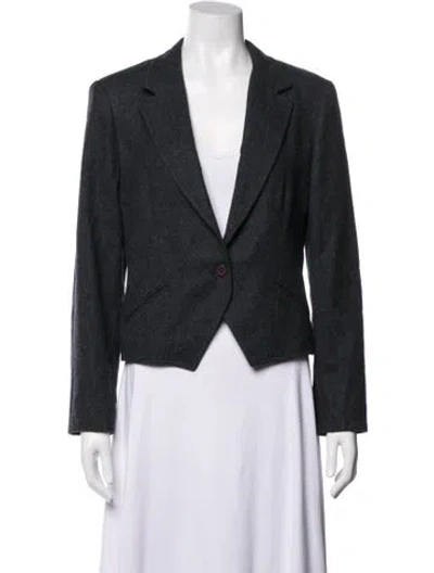 Pre-owned Pendleton Virgin Wool Blazer In Gray