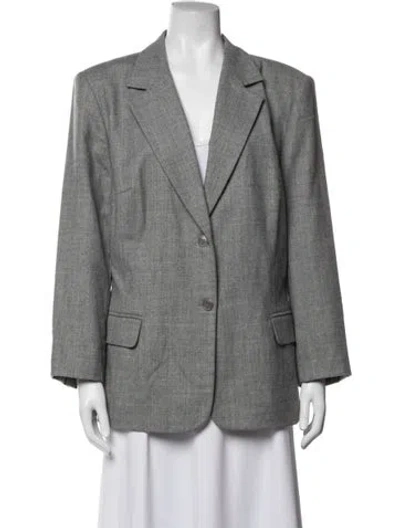 Pre-owned Pendleton Virgin Wool Blazer In Grey