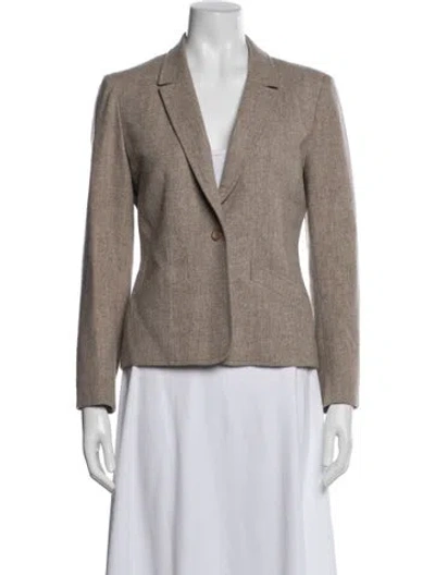 Pre-owned Pendleton Virgin Wool Blazer In Neutral