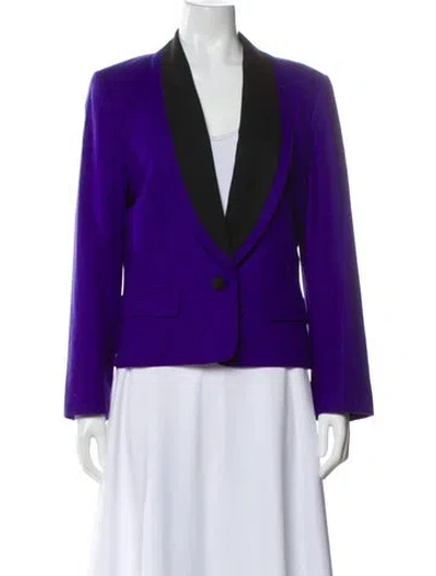 Pre-owned Pendleton Virgin Wool Blazer In Purple