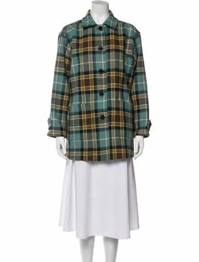 Pre-owned Pendleton Virgin Wool Coat In Green