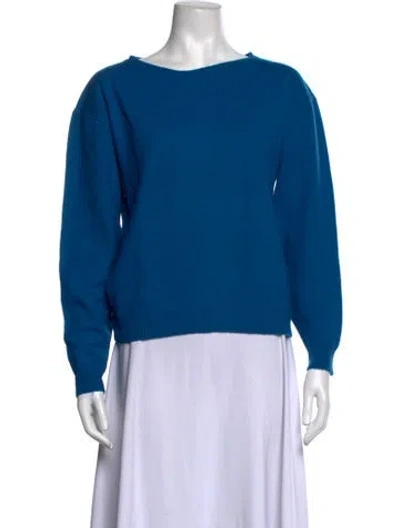 Pre-owned Pendleton Virgin Wool Crew Neck Sweater In Blue