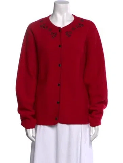 Pre-owned Pendleton Virgin Wool Crew Neck Sweater In Red