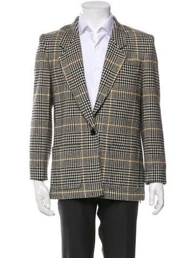 Pre-owned Pendleton Virgin Wool Houndstooth Print Blazer In Multi