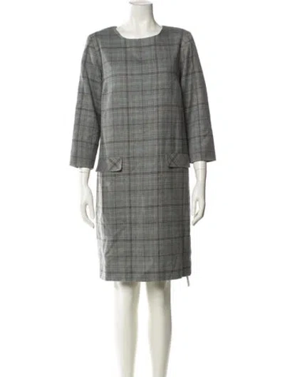 Pre-owned Pendleton Virgin Wool Knee-length Dress In Blue