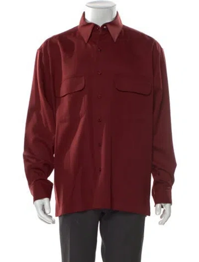 Pre-owned Pendleton Virgin Wool Long Sleeve Shirt In Red