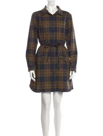 Pre-owned Pendleton Virgin Wool Mini Dress In Blue