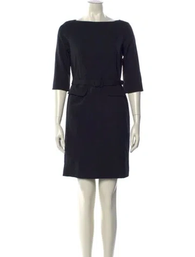 Pre-owned Pendleton Virgin Wool Mini Dress In Blue