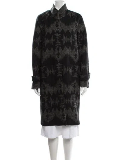 Pre-owned Pendleton Virgin Wool Patterned Coat W/ Tags In Black
