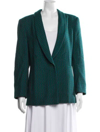 Pre-owned Pendleton Virgin Wool Patterned Jacket In Green