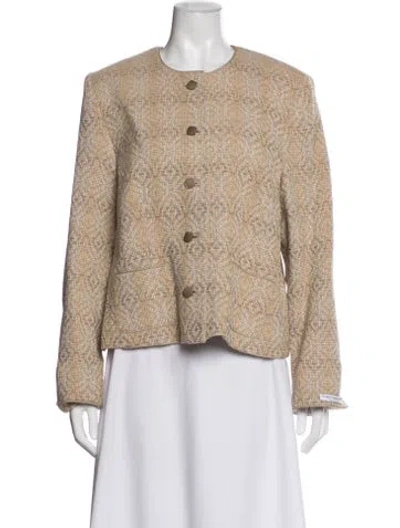 Pre-owned Pendleton Virgin Wool Patterned Jacket In Neutral