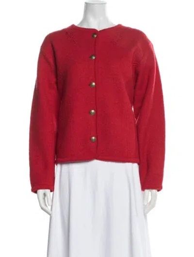 Pre-owned Pendleton Virgin Wool Patterned Sweater In Red