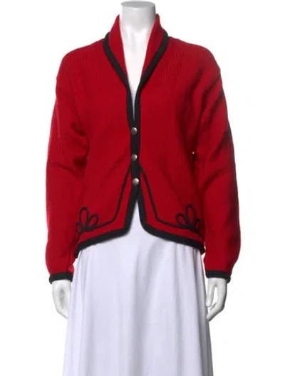 Pre-owned Pendleton Virgin Wool Patterned Sweater In Red
