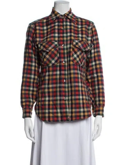Pre-owned Pendleton Virgin Wool Plaid Print Jacket In Blue
