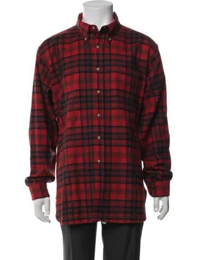 Pre-owned Pendleton Virgin Wool Plaid Print Jacket In Green