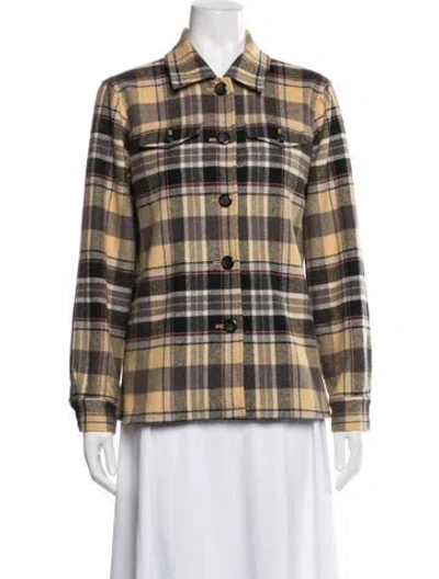 Pre-owned Pendleton Virgin Wool Plaid Print Jacket In Multicolor