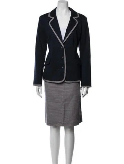 Pre-owned Pendleton Virgin Wool Plaid Print Skirt Suit W/ Tags In Multicolor