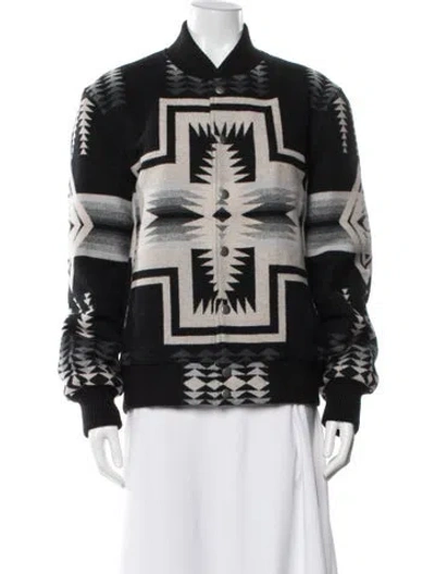 Pre-owned Pendleton Virgin Wool Printed Bomber Jacket In Multi
