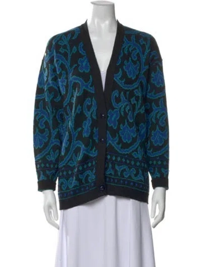 Pre-owned Pendleton Virgin Wool Printed Sweater In Blue