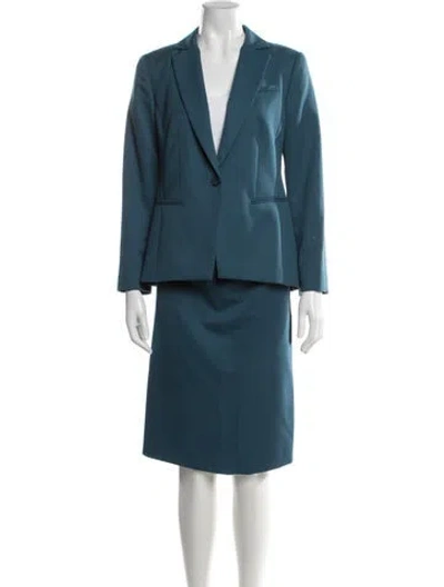 Pre-owned Pendleton Virgin Wool Skirt Set In Blue