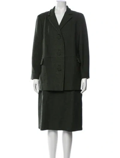 Pre-owned Pendleton Virgin Wool Skirt Set In Green