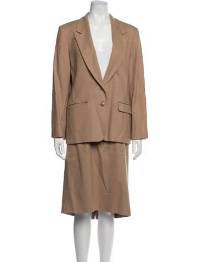Pre-owned Pendleton Virgin Wool Skirt Set In Neutrals