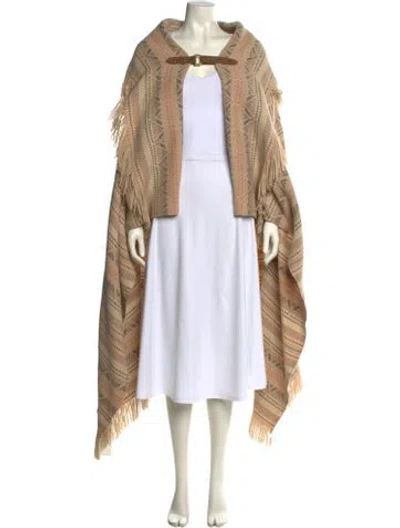 Pre-owned Pendleton Virgin Wool Striped Sweater In Neutral