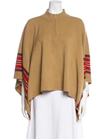 Pre-owned Pendleton Virgin Wool Striped Sweater In Neutral