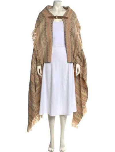 Pre-owned Pendleton Virgin Wool Striped Sweater In Neutral