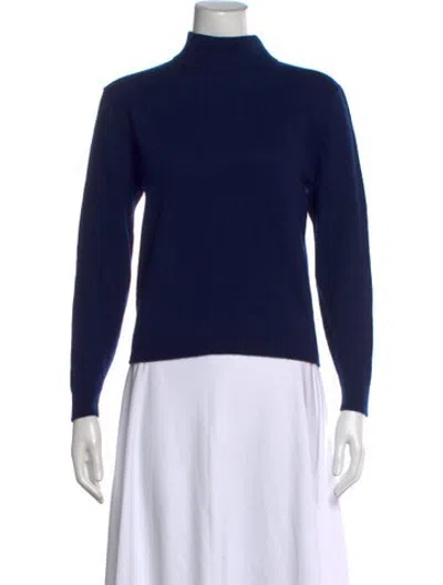 Pre-owned Pendleton Virgin Wool Turtleneck Sweater In Blue